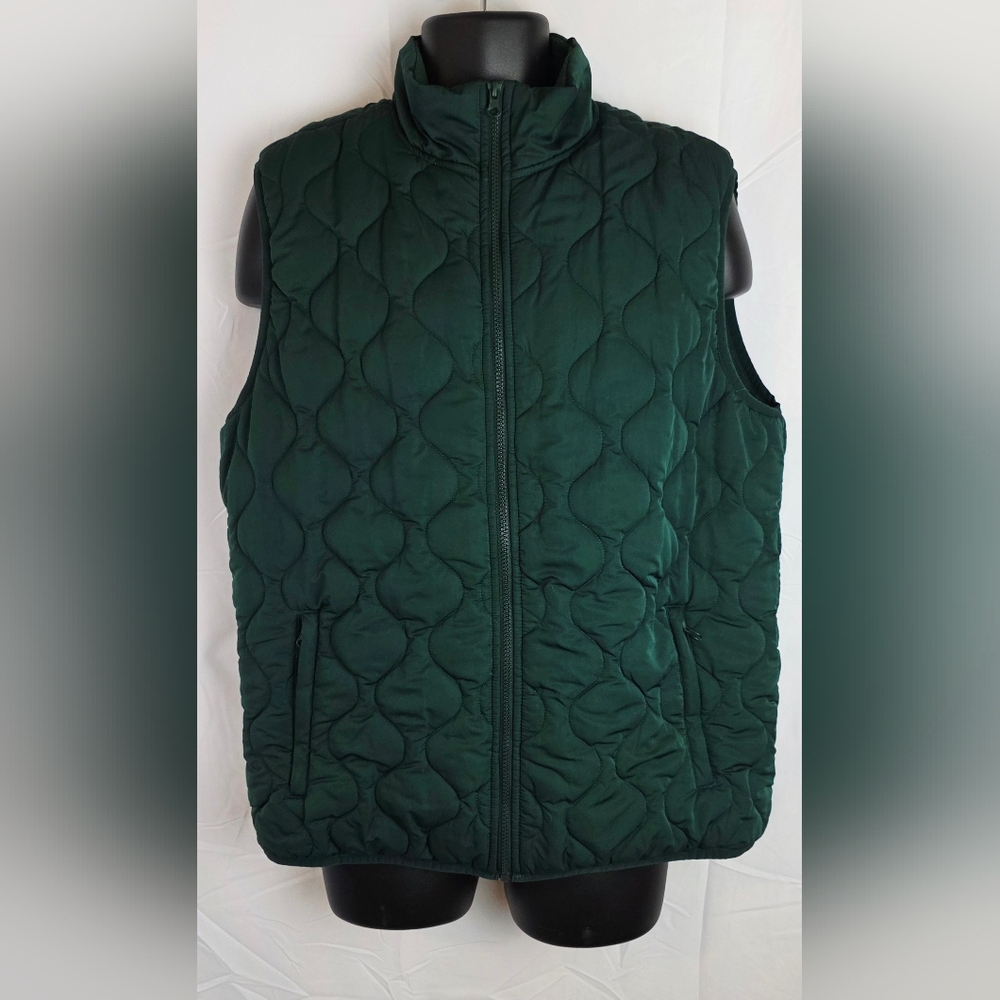 Goodfellow & Co Quilted Puffer Vest Green Size Large AB-2741